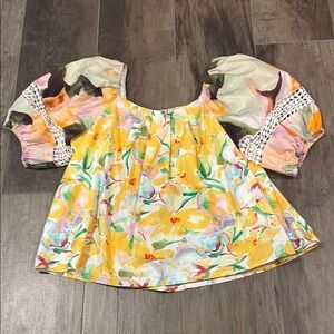 Floral Puff Sleeve Top